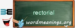 WordMeaning blackboard for rectorial